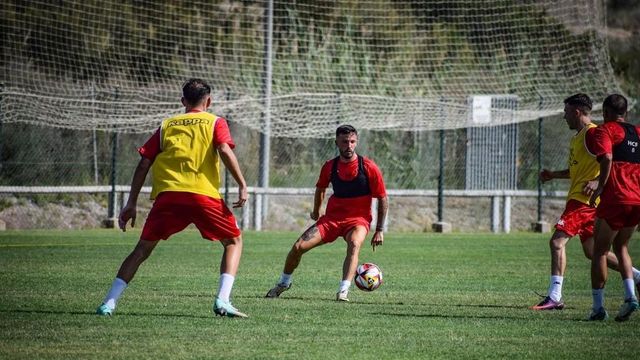 Entrenamiento del Hércules CF durante la presente pretemporada. EE