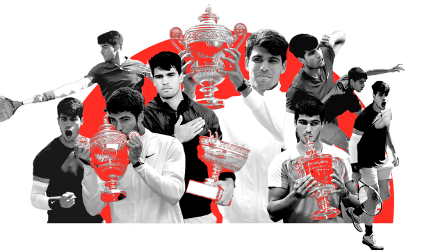 Colección de varios momentos de la carrera de Carlos Alcaraz.