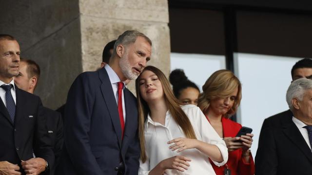 La infanta Sofía y Felipe VI en la final de la Eurocopa 2024