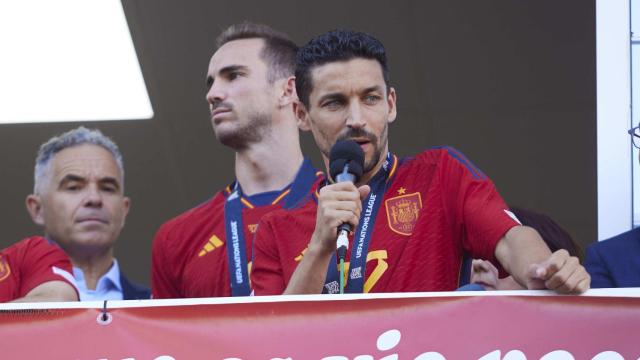 Los dos campeones europeos naturales de la localidad de Los Palacios, Jesús Navas y Fabián