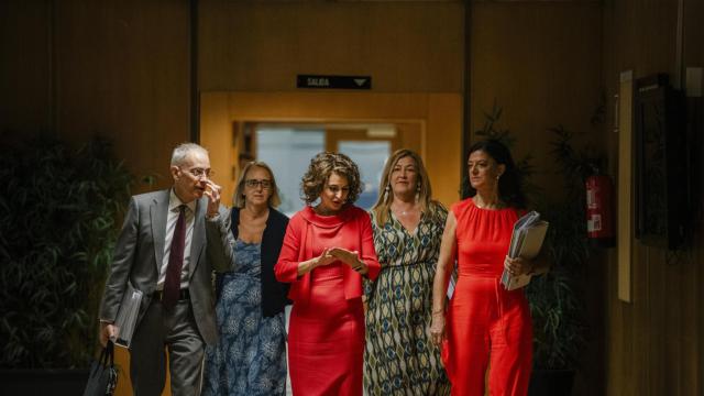 María Jesús Montero, a su llegado al Consejo de Política Fiscal y Financiera.