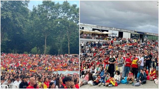 Seguimiento del partido de la Selección en Vigo.