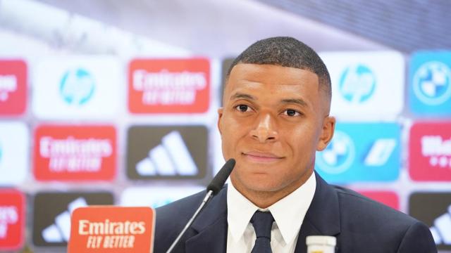 Kylian Mbappé, en su primera rueda de prensa como jugador del Real Madrid.