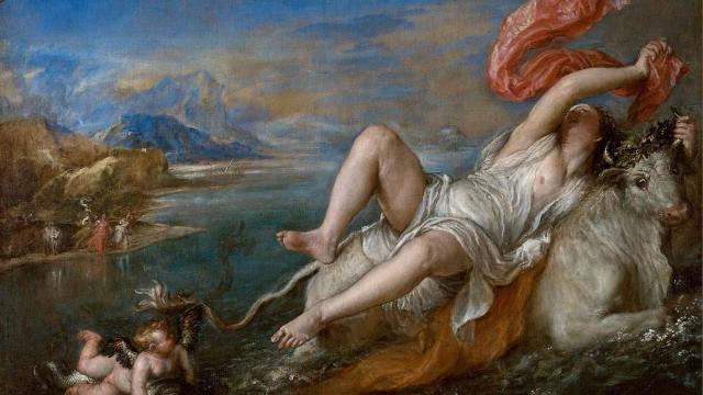 Detalle de 'El rapto de Europa' de  Pedro Pablo Rubens, 1628-29. Museo del Prado