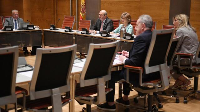 La comisión de nombramientos del Senado, este martes durante las comparecencias de los candidatos al CGPJ./