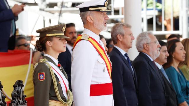 La princesa Leonor y el rey Felipe VI.