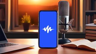 Logo de Speechify en un móvil