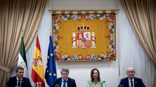 Inicio de la reunión institucional celebrada este miércoles para hablar de la movilidad en la Costa del Sol.