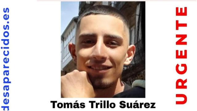 Imagen del joven desaparecido