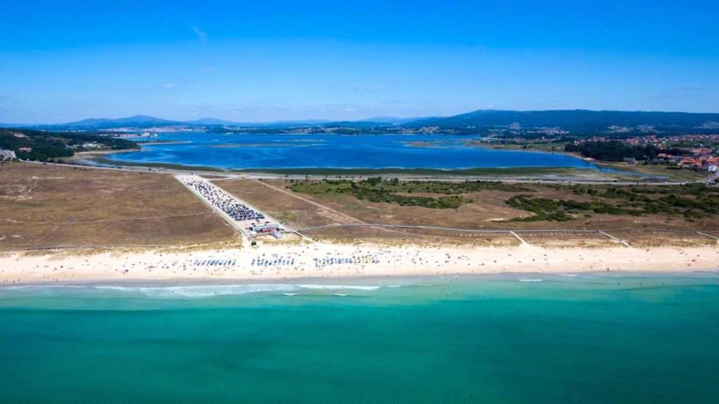 Vista aérea de la playa de A Lanzada