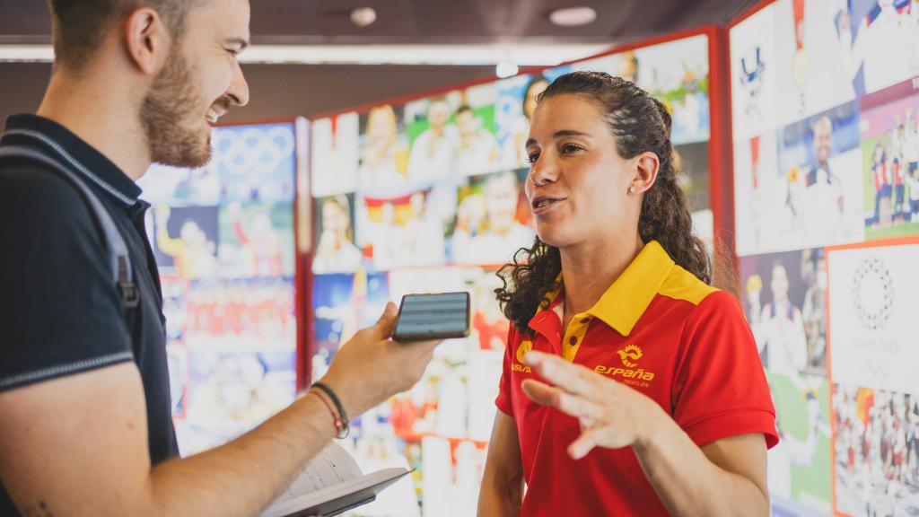 Míriam Casillas, durante su entrevista con EL ESPAÑOL.