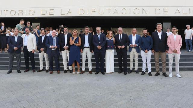 La presentación de los empresarios este viernes.