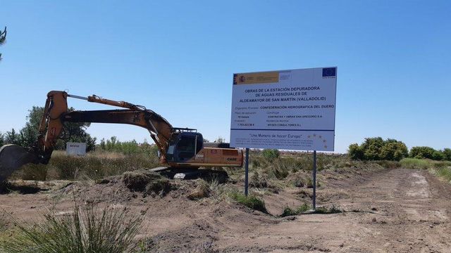Imagen del comienzo de las obras de la EDAR