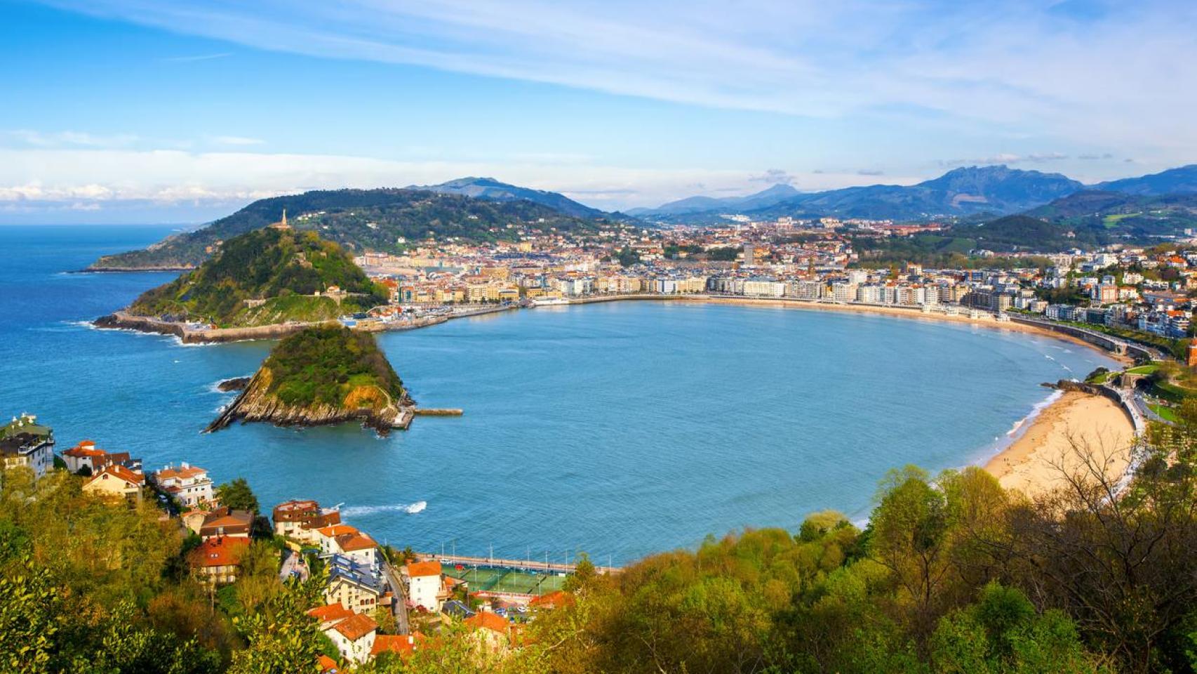 Playa de la Concha, San Sebastián (España).