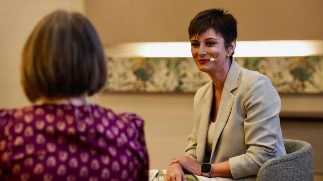La ministra de ministra de Vivienda y Agenda Urbana, Isabel Rodríguez, durante el 'Encuentro Ser Málaga' en Málaga.