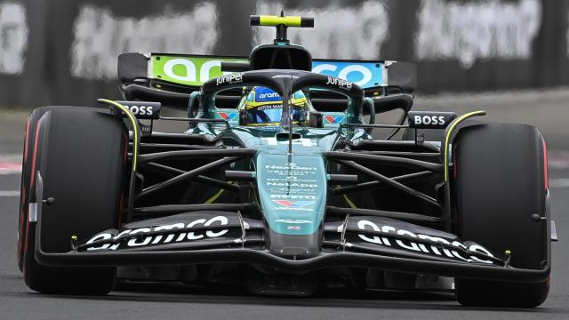 Fernando Alonso durante la clasificación de Hungría.