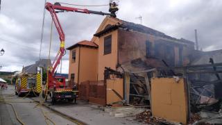 Incendio en la vivienda de Cacabelos, León