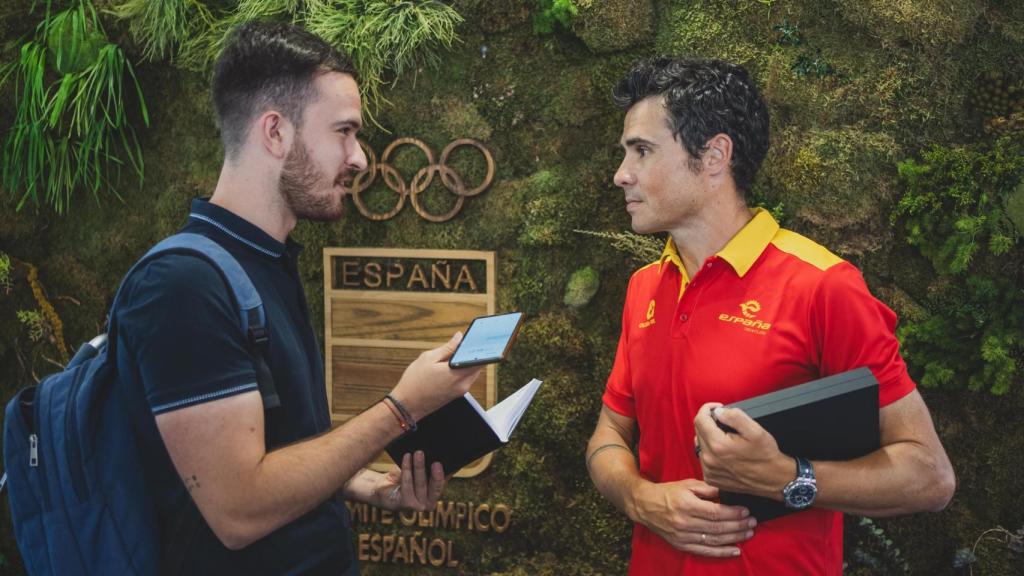 Gómez Noya, durante su entrevista con EL ESPAÑOL.