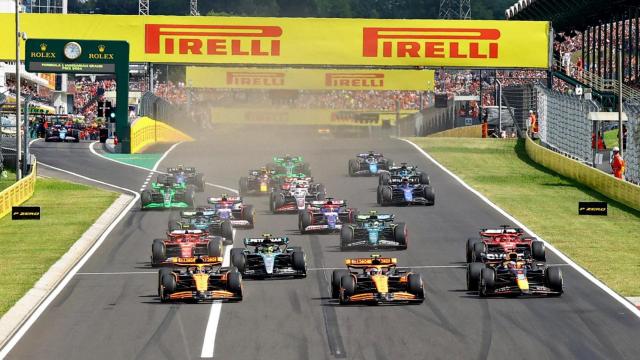 La salida del GP de Hungría.