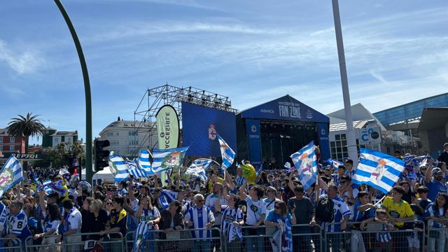 Recibimiento de la afición del Dépor