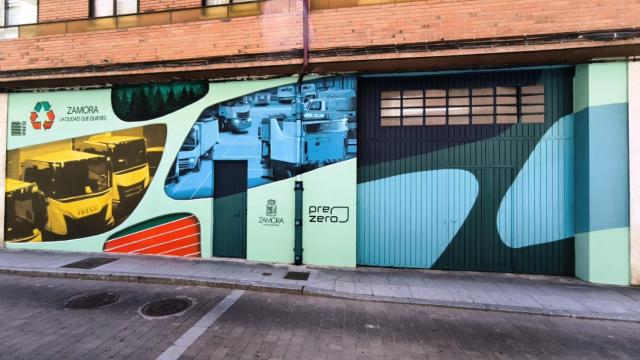 Mural de la sede del servicio de limpieza de Zamora
