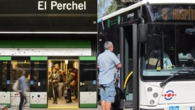 Pasajeros en el Metro de Málaga y en la EMT.