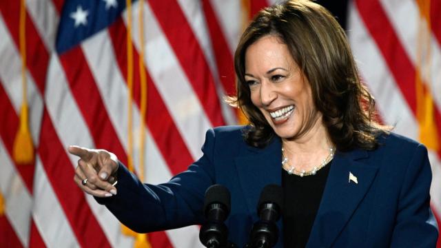 Kamala Harris, vicepresidenta de EEUU, en un acto de campaña este martes en Wisconsin.