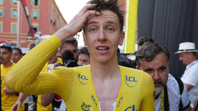 Tadej Pogacar, tras ganar el Tour de Francia.