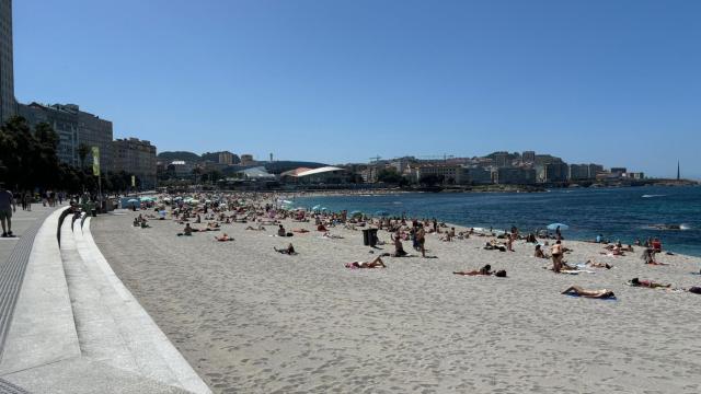 Playa de Riazor, en A Coruña