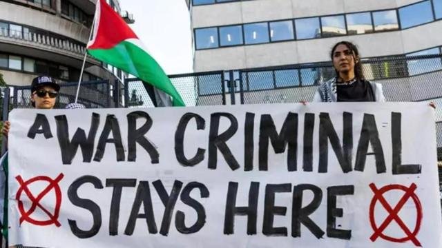 Manifestantes propalestinos en Washington.