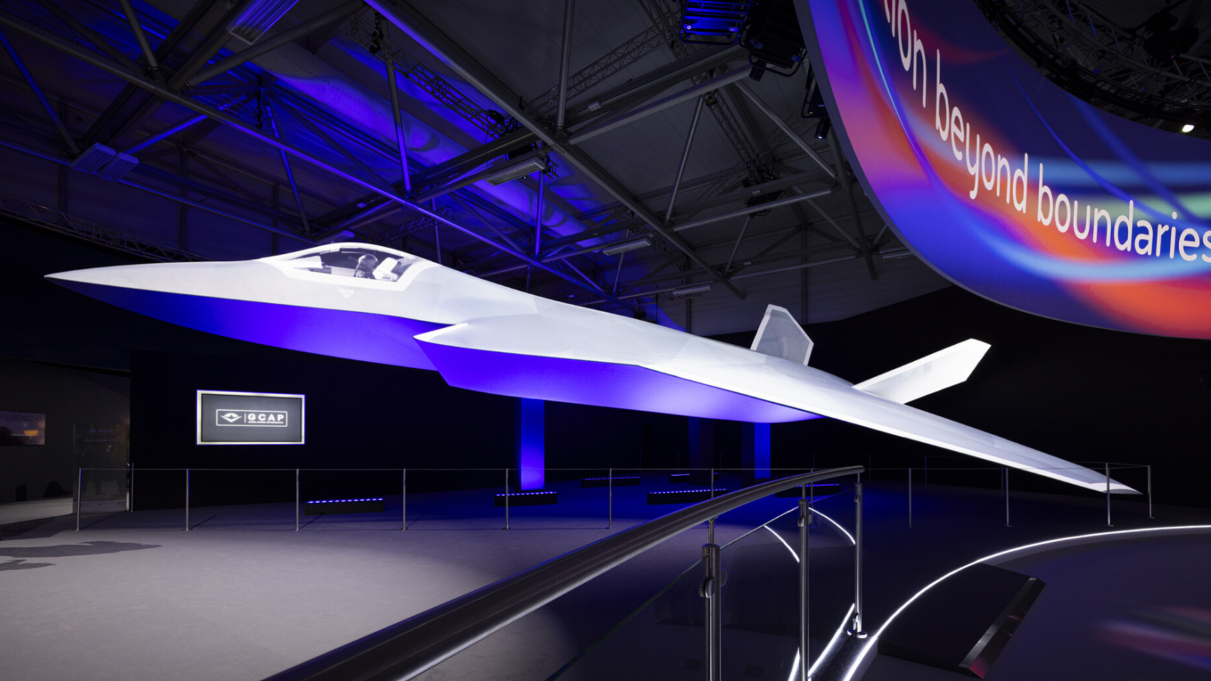 Maqueta del GCAP en el Salón Aeronáutico de Farnborough
