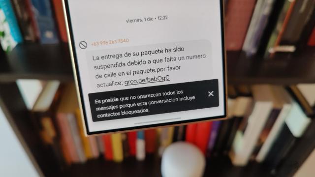 SMS con un intento de estafa