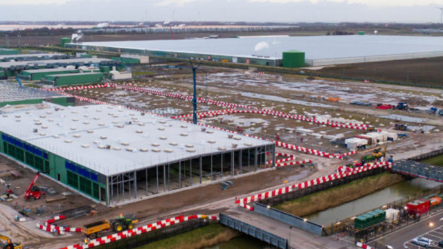 Un centro de datos de Dornan en construcción.