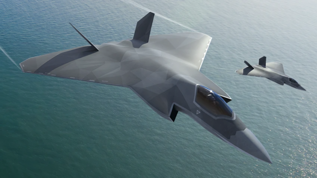 Representación por ordenador del caza de sexta generación GCAP