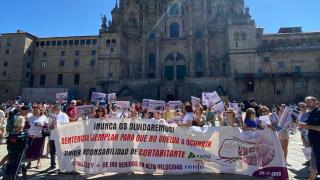 Manifestación en Santiago de las víctimas del accidente de tren en Angrois.