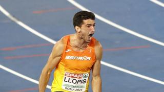 Quique Llopis, en el Campeonato de Europa.