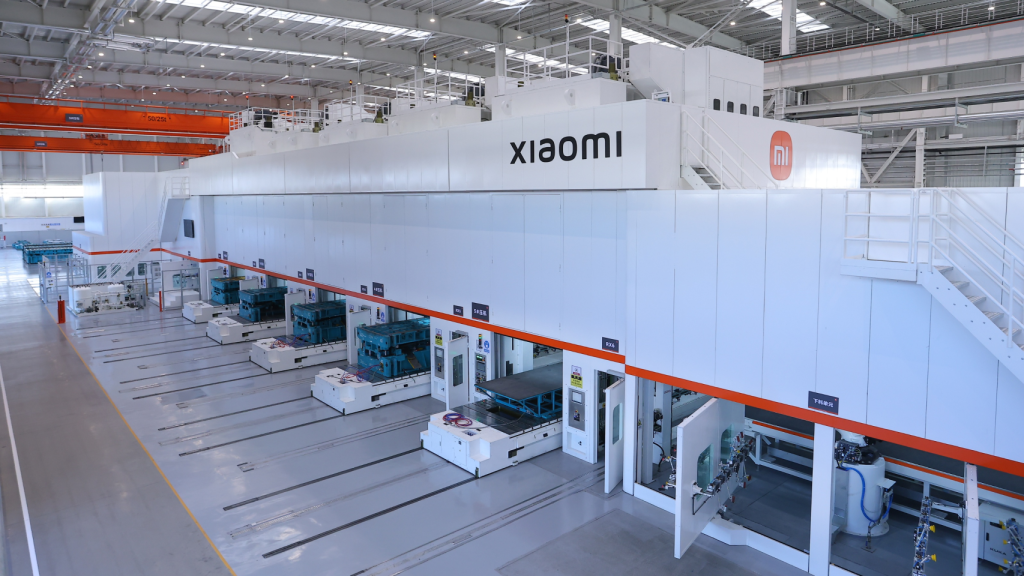 Línea de estampado en la fábrica de Xiaomi