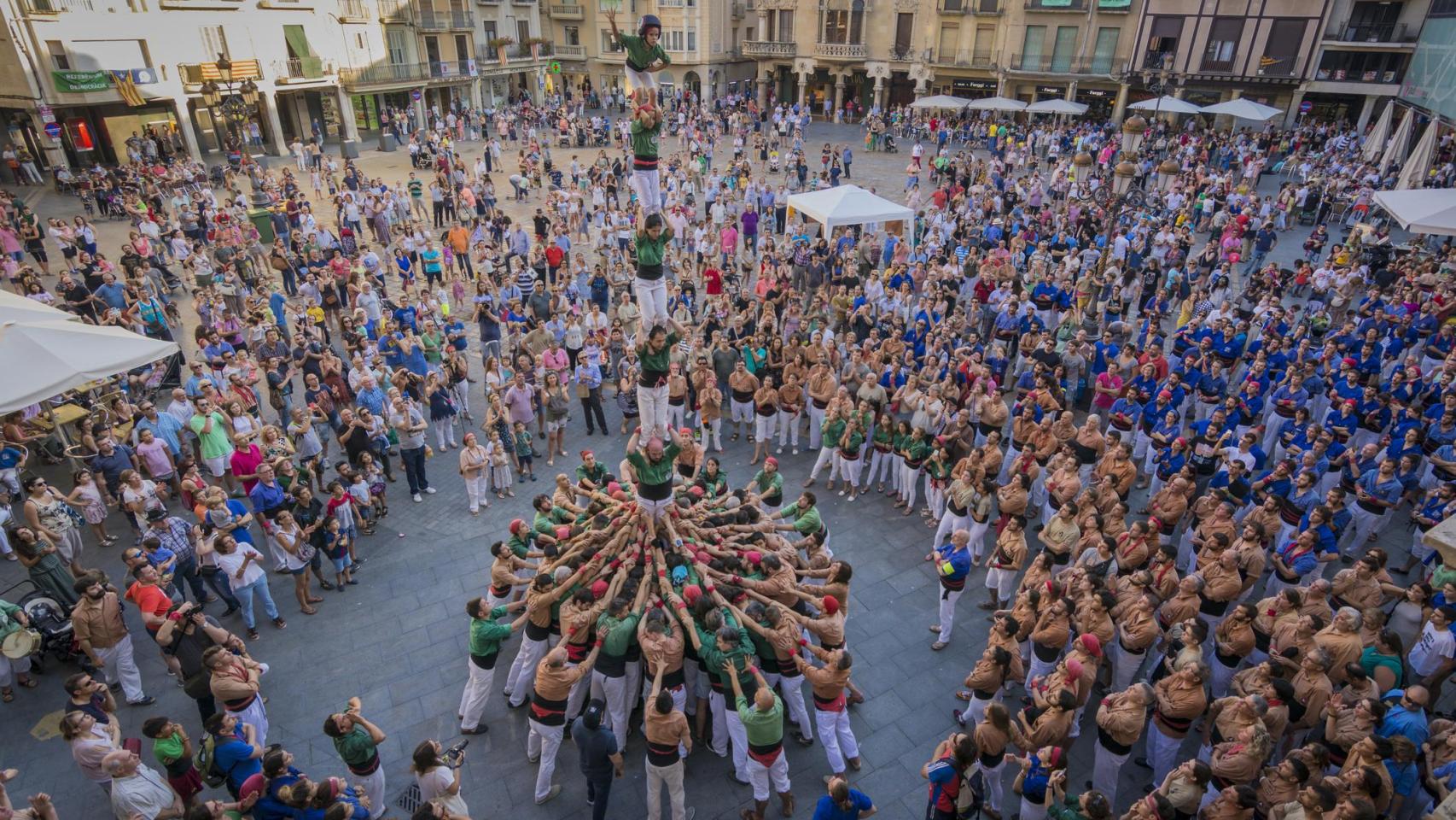 Foto de archivo de un castell en Reus, Cataluña.