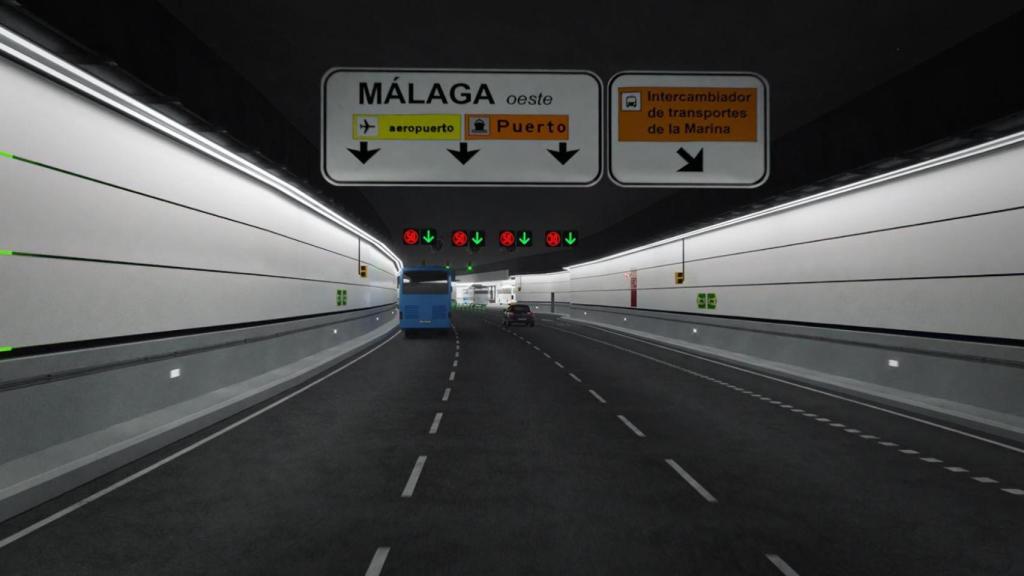 Diseño del gran túnel del eje litoral de Málaga y ordenación en superficie.