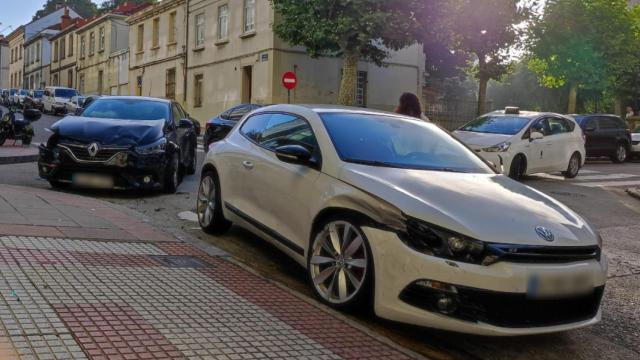 Los vehículos accidentados en Monte Alto.