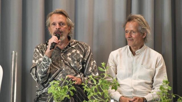 Miguel Bosé durante la charla que ha tenido lugar este pasado viernes, día 26, en Mallorca.