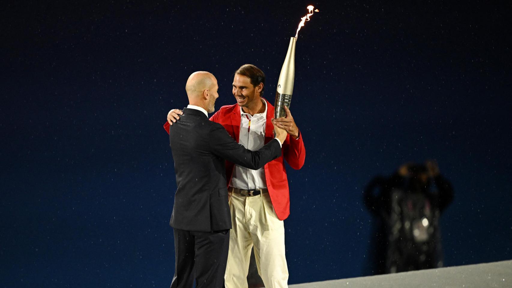 Zinedine Zidane da el relevo a Rafael Nadal