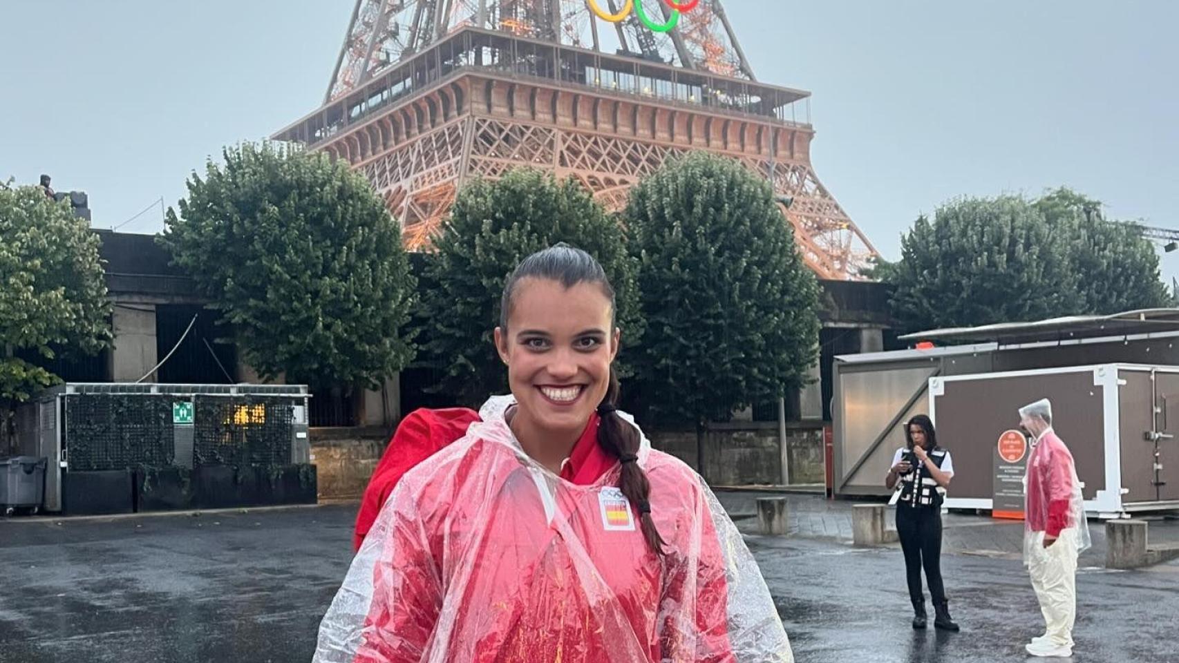 Aina Cid, en la ceremonia de inauguración de los JJOO