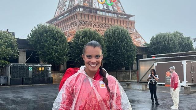 Aina Cid, en la ceremonia de inauguración de los JJOO