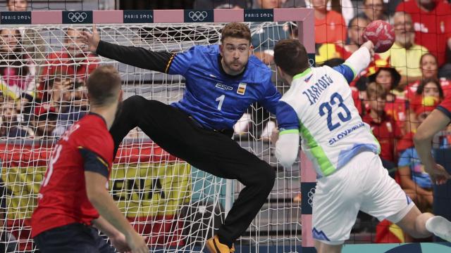Gonzalo Pérez de Vargas, durante el partido contra Eslovenia en París 2024