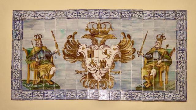 El mosaico después de ser restaurado.