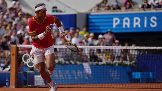 Rafa Nadal, durante su partido frente a Fucsovics.