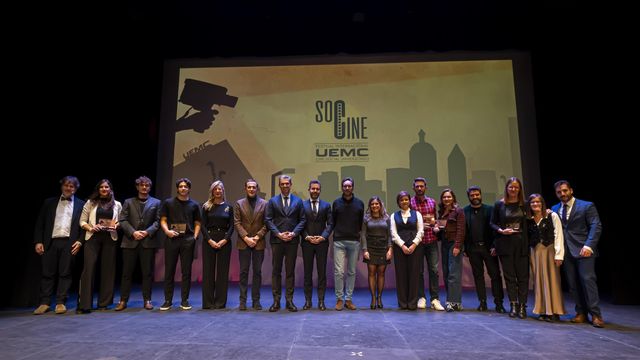Foto de familia de ganadores y autoridades en la edición 2023 de SOCINE