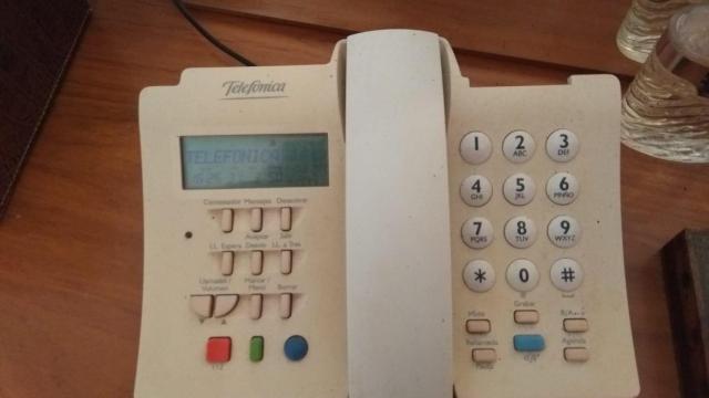 Un terminal de telefonía fija de Teléfonica.