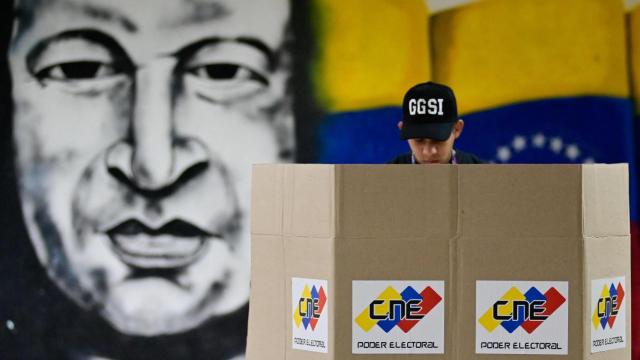 Centro electoral en los comicios presidenciales de Venezuela
